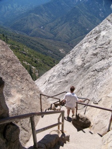 The historic staircase at Moro Rock in Sequoia National Park